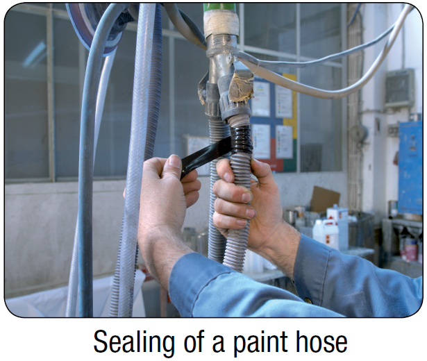 sealing of a paint hose